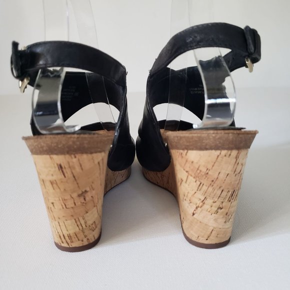 Sofft Black Wedge Sandals - Picture 7 of 11